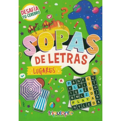 Libro juego sopa de letras lugares