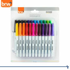 Marcadores permanentes brw blister x24