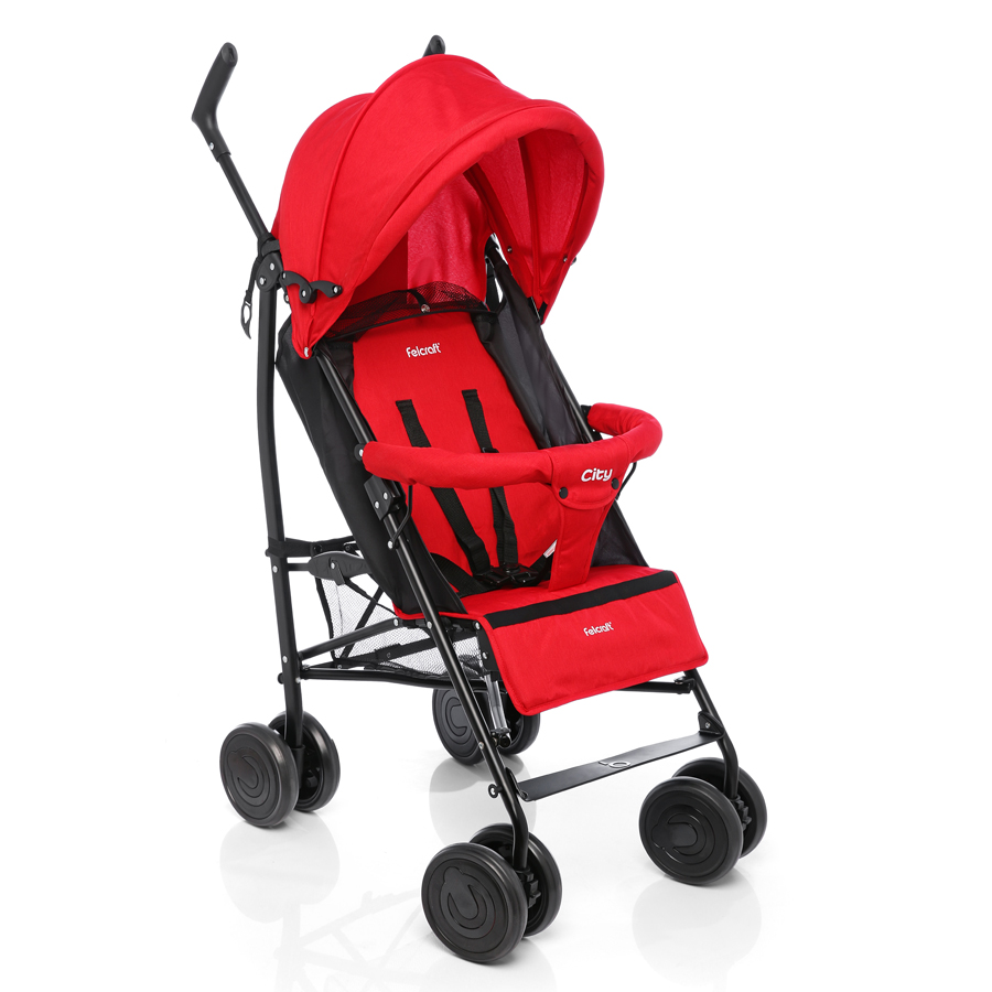 Coche paragua city rojo/gris