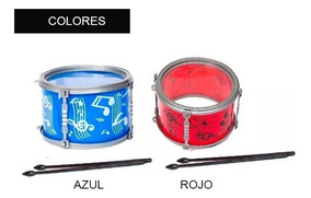 Bombo en bolsa azul o rojo con 2 palillos 