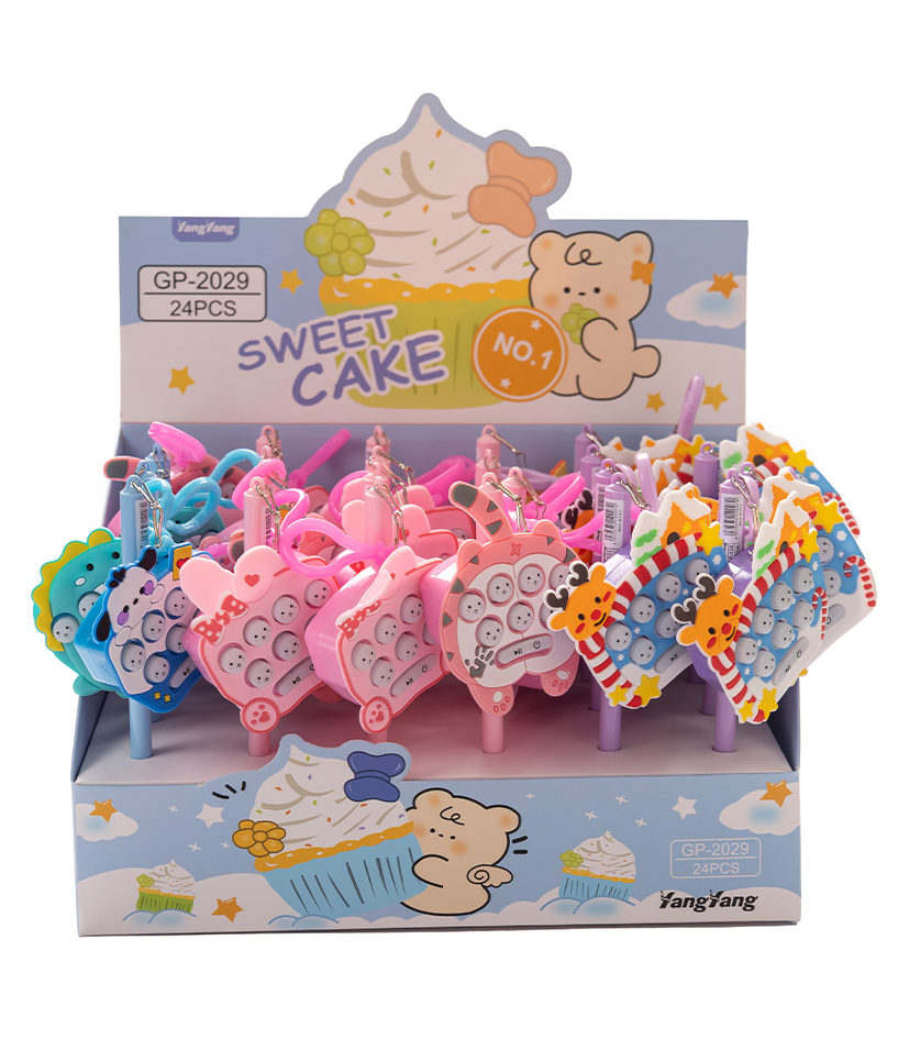 Lapicera multipaper con llavero pop it 